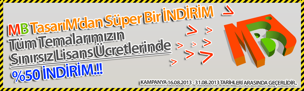 Sınırsız Lisans Ücretlerinde 2. Kez %50 İNDİRİM..!!