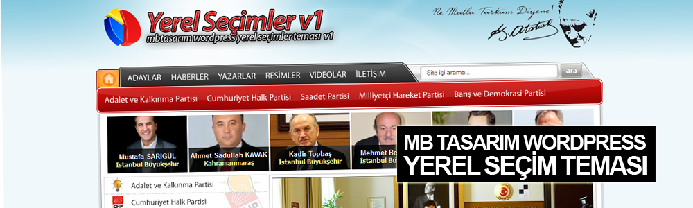 MB Tasarım’dan [[- Yerel Seçimler -]] için Hazırladığımız WordPress Temamız Hizmetinizde..